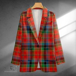 ScotsTee Shop Hay and Leith Ancient Clan Crest Casual Tartan Flat Lapel Collar Blazer Tartan Blazer Cotton