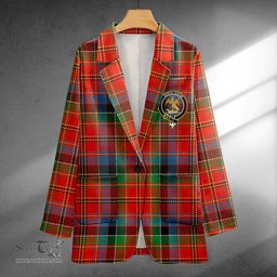 ScotsTee Shop Hay and Leith Ancient Clan Crest Casual Tartan Flat Lapel Collar Blazer Tartan Blazer Cotton