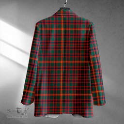 ScotsTee Shop Hall Modern Clan Crest Casual Tartan Flat Lapel Collar Blazer Tartan Blazer Cotton
