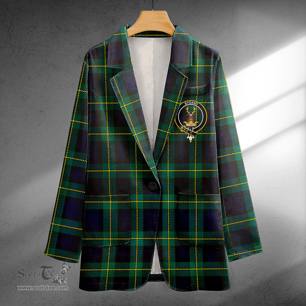 ScotsTee Shop Gordon Modern Clan Crest Casual Tartan Flat Lapel Collar Blazer Tartan Blazer Cotton