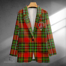 ScotsTee Shop Gillespie Ancient Clan Crest Casual Tartan Flat Lapel Collar Blazer Tartan Blazer Cotton