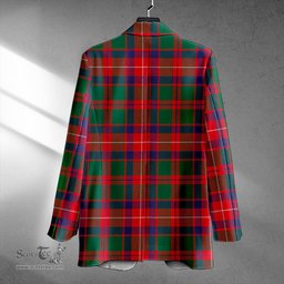 ScotsTee Shop Geddes Modern Clan Crest Casual Tartan Flat Lapel Collar Blazer Tartan Blazer Cotton