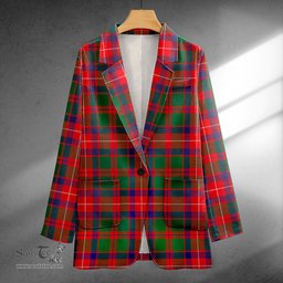 ScotsTee Shop Geddes Modern Clan Crest Casual Tartan Flat Lapel Collar Blazer Tartan Blazer Cotton