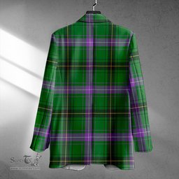 ScotsTee Shop Henderson (MacKendrick) Ancient Clan Crest Casual Tartan Flat Lapel Collar Blazer Tartan Blazer Cotton