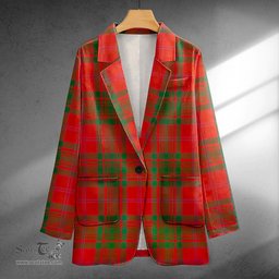 ScotsTee Shop MacAlister of Glenbarr Ancient Clan Crest Casual Tartan Flat Lapel Collar Blazer Tartan Blazer Cotton