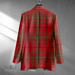 ScotsTee Shop MacAulay Weathered Clan Crest Casual Tartan Flat Lapel Collar Blazer Tartan Blazer Cotton