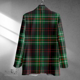 ScotsTee Shop MacDiarmid Modern Clan Crest Casual Tartan Flat Lapel Collar Blazer Tartan Blazer Cotton