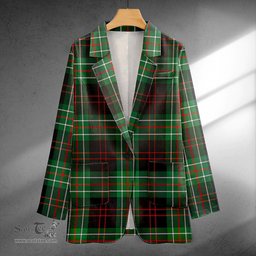 ScotsTee Shop MacDiarmid Modern Clan Crest Casual Tartan Flat Lapel Collar Blazer Tartan Blazer Cotton