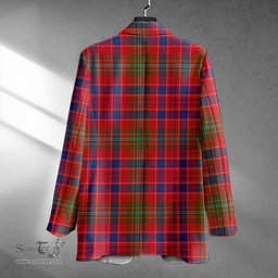ScotsTee Shop Lumsden Modern Clan Crest Casual Tartan Flat Lapel Collar Blazer Tartan Blazer Cotton