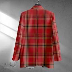 ScotsTee Shop MacDonald of Belfinlay Weathered Clan Crest Casual Tartan Flat Lapel Collar Blazer Tartan Blazer Cotton