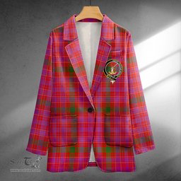 ScotsTee Shop Lumsden of Clova Ancient Clan Crest Casual Tartan Flat Lapel Collar Blazer Tartan Blazer Cotton