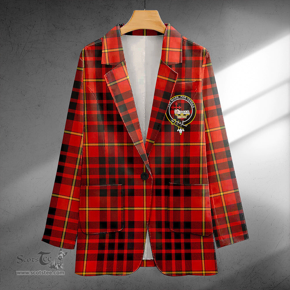 ScotsTee Shop MacDonald of Ardnamurchan (Donald of Ardnamurchan) Ancient Clan Crest Casual Tartan Flat Lapel Collar Blazer Tartan Blazer Cotton