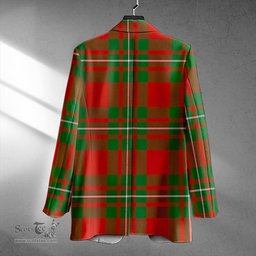ScotsTee Shop MacGregor (Gregor) Ancient Clan Crest Casual Tartan Flat Lapel Collar Blazer Tartan Blazer Cotton