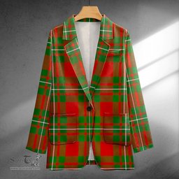 ScotsTee Shop MacGregor (Gregor) Ancient Clan Crest Casual Tartan Flat Lapel Collar Blazer Tartan Blazer Cotton