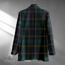 ScotsTee Shop Hope Vere Modern Clan Crest Casual Tartan Flat Lapel Collar Blazer Tartan Blazer Cotton