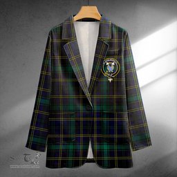 ScotsTee Shop Hope Vere Modern Clan Crest Casual Tartan Flat Lapel Collar Blazer Tartan Blazer Cotton