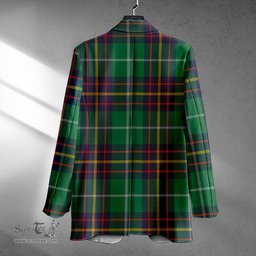 ScotsTee Shop Inglis Modern Clan Crest Casual Tartan Flat Lapel Collar Blazer Tartan Blazer Cotton