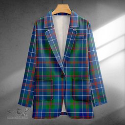 ScotsTee Shop MacHardy Modern Clan Crest Casual Tartan Flat Lapel Collar Blazer Tartan Blazer Cotton