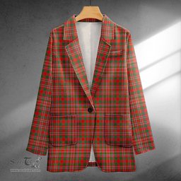 ScotsTee Shop MacAlister Ancient Clan Crest Casual Tartan Flat Lapel Collar Blazer Tartan Blazer Cotton