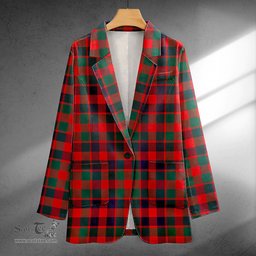 ScotsTee Shop MacGowan (Gow) Modern Clan Crest Casual Tartan Flat Lapel Collar Blazer Tartan Blazer Cotton