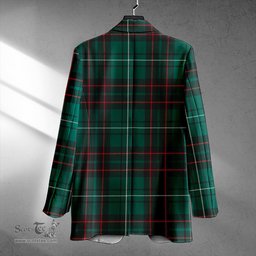 ScotsTee Shop MacAulay of Lewis Modern Clan Crest Casual Tartan Flat Lapel Collar Blazer Tartan Blazer Cotton