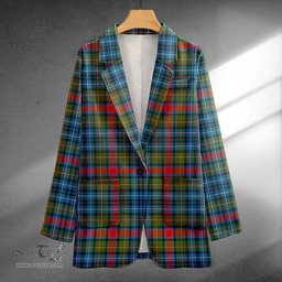 ScotsTee Shop MacDonald of P.E. Island (Donald of P.E. Island) Ancient Clan Crest Casual Tartan Flat Lapel Collar Blazer Tartan Blazer Cotton