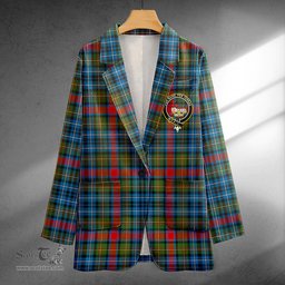 ScotsTee Shop MacDonald of P.E. Island (Donald of P.E. Island) Ancient Clan Crest Casual Tartan Flat Lapel Collar Blazer Tartan Blazer Cotton