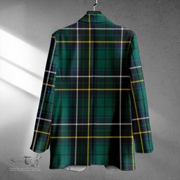 ScotsTee Shop MacAlpine Modern Clan Crest Casual Tartan Flat Lapel Collar Blazer Tartan Blazer Cotton