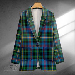 ScotsTee Shop MacCallum of Berwick Ancient Clan Crest Casual Tartan Flat Lapel Collar Blazer Tartan Blazer Cotton