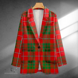 ScotsTee Shop MacGregor of Balquhidder (Gregor of Balquhidder) Modern Clan Crest Casual Tartan Flat Lapel Collar Blazer Tartan Blazer Cotton