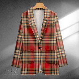ScotsTee Shop MacGill Weathered Clan Crest Casual Tartan Flat Lapel Collar Blazer Tartan Blazer Cotton