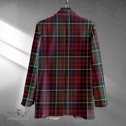 ScotsTee Shop MacDonald of Clanranald Modern Clan Crest Casual Tartan Flat Lapel Collar Blazer Tartan Blazer Cotton