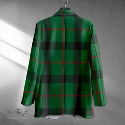 ScotsTee Shop Kincaid Ancient Clan Crest Casual Tartan Flat Lapel Collar Blazer Tartan Blazer Cotton