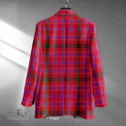 ScotsTee Shop Lumsden of Clova Modern Clan Crest Casual Tartan Flat Lapel Collar Blazer Tartan Blazer Cotton