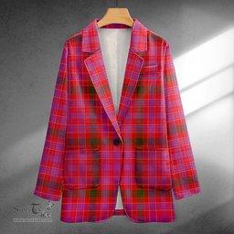 ScotsTee Shop Lumsden of Clova Modern Clan Crest Casual Tartan Flat Lapel Collar Blazer Tartan Blazer Cotton