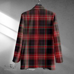 ScotsTee Shop MacDonald Sir John A (Donald Sir John A) Weathered Clan Crest Casual Tartan Flat Lapel Collar Blazer Tartan Blazer Cotton
