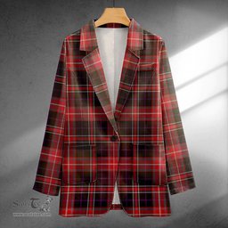 ScotsTee Shop MacDonald Sir John A (Donald Sir John A) Weathered Clan Crest Casual Tartan Flat Lapel Collar Blazer Tartan Blazer Cotton