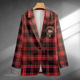 ScotsTee Shop MacDonald Sir John A (Donald Sir John A) Weathered Clan Crest Casual Tartan Flat Lapel Collar Blazer Tartan Blazer Cotton