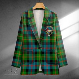 ScotsTee Shop MacDonald of Borrodale (Donald Borrodale Historic) Ancient Clan Crest Casual Tartan Flat Lapel Collar Blazer Tartan Blazer Cotton
