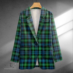 ScotsTee Shop Lamont (MacLamont) Ancient Clan Crest Casual Tartan Flat Lapel Collar Blazer Tartan Blazer Cotton