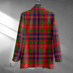 ScotsTee Shop MacIntyre Modern Clan Crest Casual Tartan Flat Lapel Collar Blazer Tartan Blazer Cotton