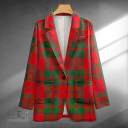 ScotsTee Shop MacDougall (Clans Originaux) Modern Clan Crest Casual Tartan Flat Lapel Collar Blazer Tartan Blazer Cotton