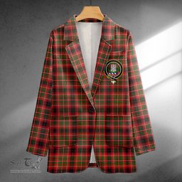 ScotsTee Shop Innes of Cowie Modern Clan Crest Casual Tartan Flat Lapel Collar Blazer Tartan Blazer Cotton