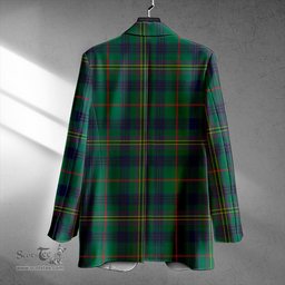 ScotsTee Shop Kennedy Modern Clan Crest Casual Tartan Flat Lapel Collar Blazer Tartan Blazer Cotton