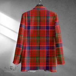 ScotsTee Shop Lumsden Waistcoat Modern Clan Crest Casual Tartan Flat Lapel Collar Blazer Tartan Blazer Cotton