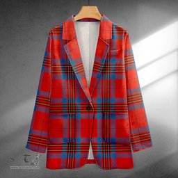 ScotsTee Shop Leslie Ancient Clan Crest Casual Tartan Flat Lapel Collar Blazer Tartan Blazer Cotton