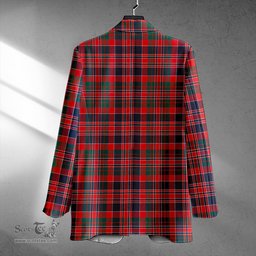 ScotsTee Shop MacDonald of Boisdale (Donald Boisdale) Modern Clan Crest Casual Tartan Flat Lapel Collar Blazer Tartan Blazer Cotton