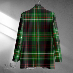 ScotsTee Shop MacDiarmid Ancient Clan Crest Casual Tartan Flat Lapel Collar Blazer Tartan Blazer Cotton