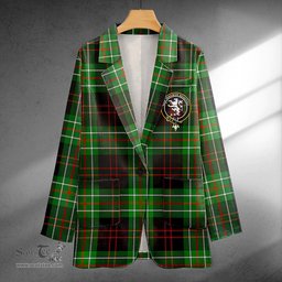 ScotsTee Shop MacDiarmid Ancient Clan Crest Casual Tartan Flat Lapel Collar Blazer Tartan Blazer Cotton