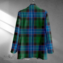 ScotsTee Shop Hunter (Michael) Ancient Clan Crest Casual Tartan Flat Lapel Collar Blazer Tartan Blazer Cotton